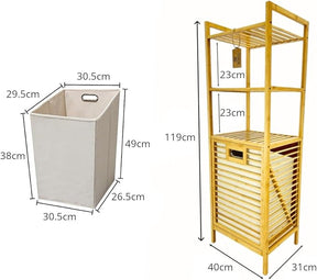 Cesto de Roupas e Estante independente 2 em 1 + Grátis 2 Cesto