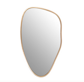 Espelho oval em metal dourado 46 x 79 cm